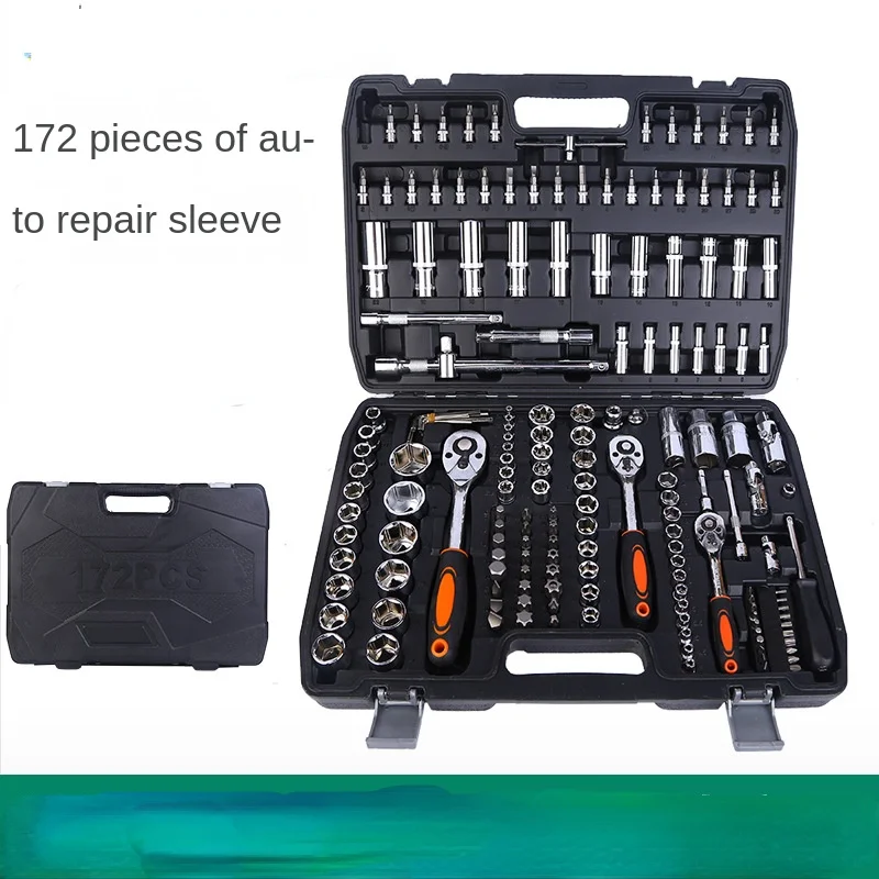 Workshop Tools Trolley - مجموعة أدوات إصلاح السيارات، 172 قطعة،