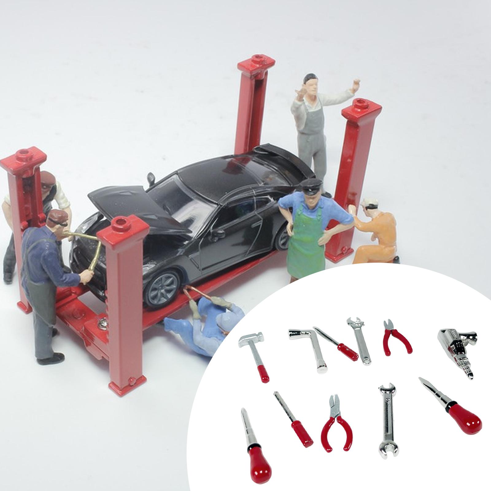 Workshop Tools Toy - مجموعة أدوات إصلاح السيارات المصغرة، 11
