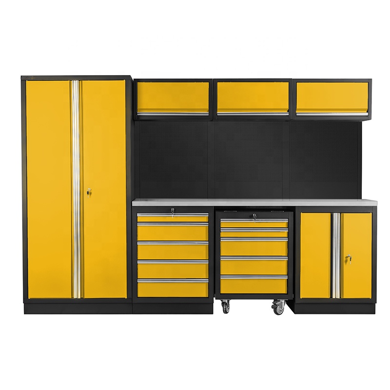 Workshop Tools Trolley - خزانة أدوات معدنية متينة على عجلات،