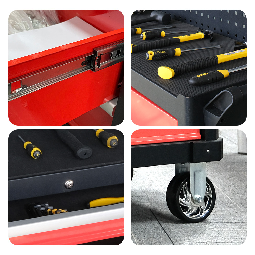 خزانة أدوات معدنية رخيصة بـ 4  - مراجعة Workshop Tools Trolley وسعره