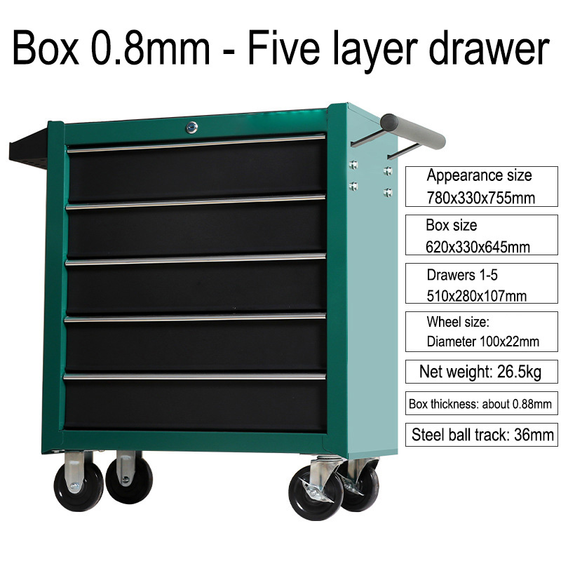 صندوق أدوات تخزين بخمسة أدراج  - مراجعة Workshop Tools Trolley وسعره
