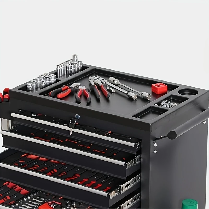 عربة أدوات معدنية متينة بـ 7 أ - مراجعة Workshop Tools Trolley وسعره