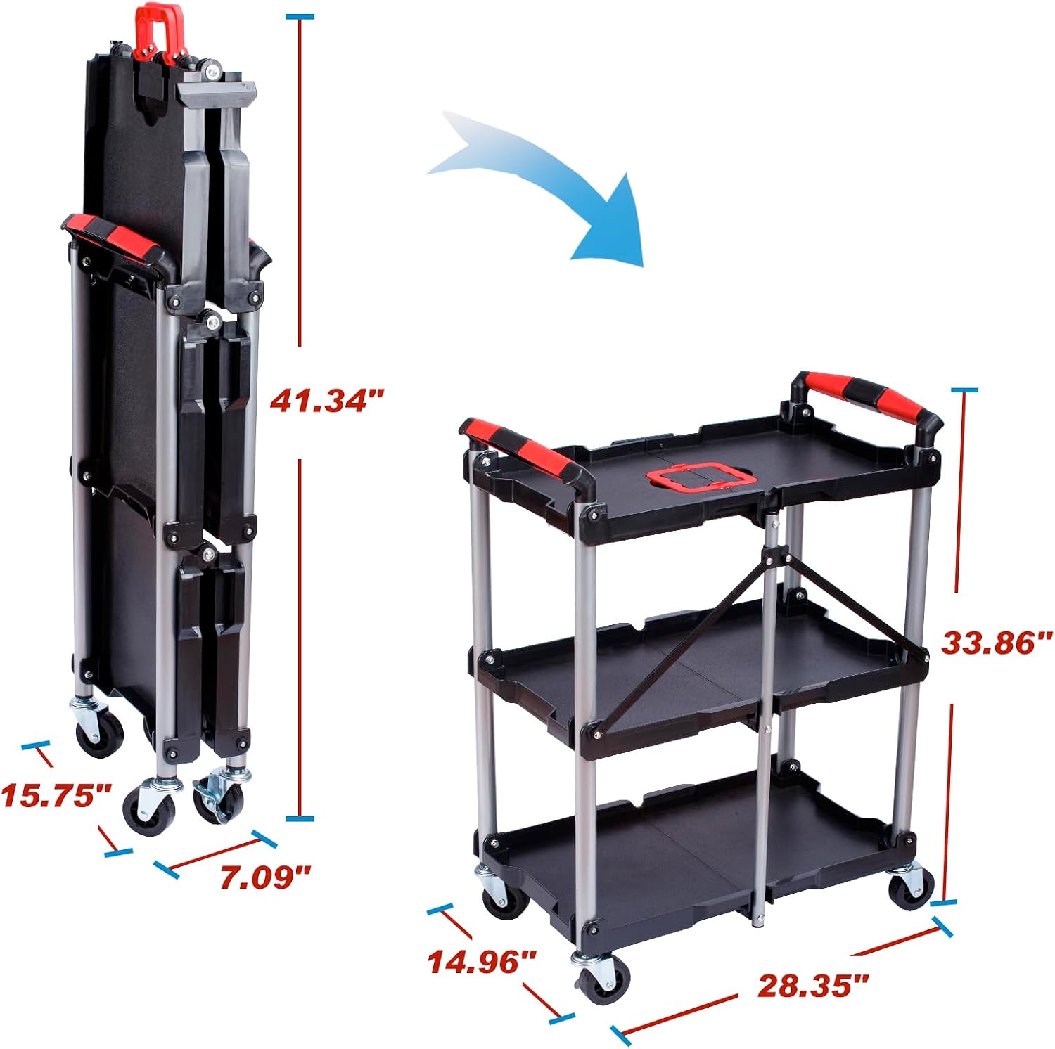 عربة خدمة قابلة للطي بثلاثة أر - مراجعة Workshop Tools Trolley وسعره